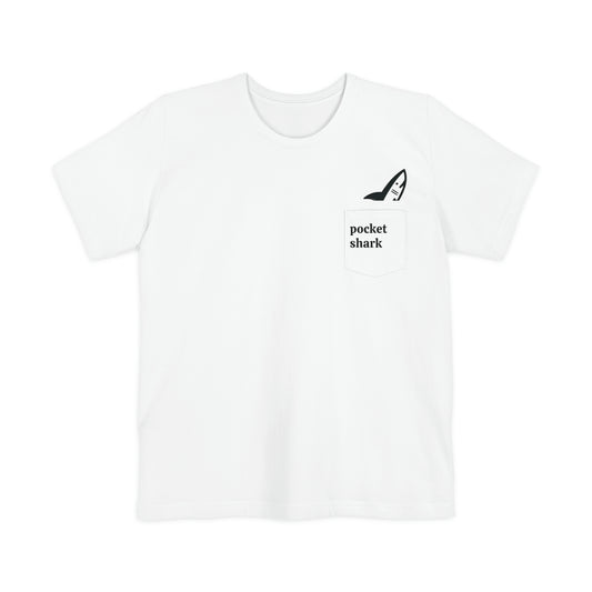Graphic Pocket Shark Tee - Edgy Oceanic T-Shirt